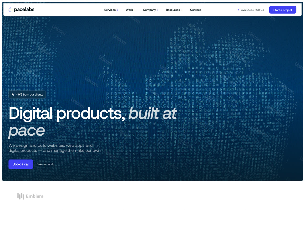 The Pace Labs home page